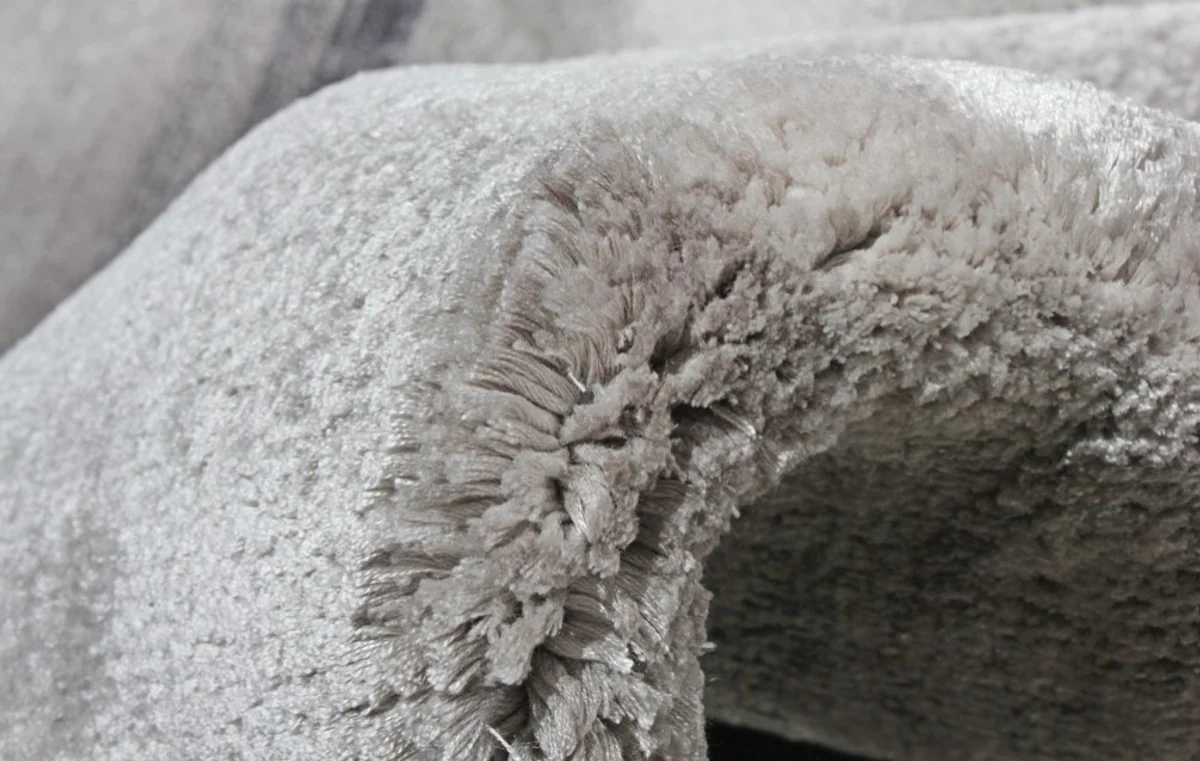 Luxury carpet gray / black 160 x 230 cm - rectangular wavy living room carpet - bedroom carpet - luxury interior - luxury quality