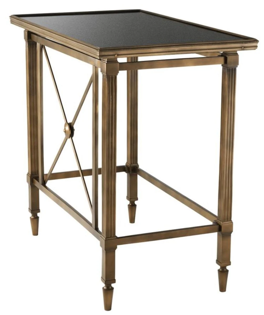 Designer side table with black granite top 86 x 51.5 x H. 81.5 cm - Luxury Collection