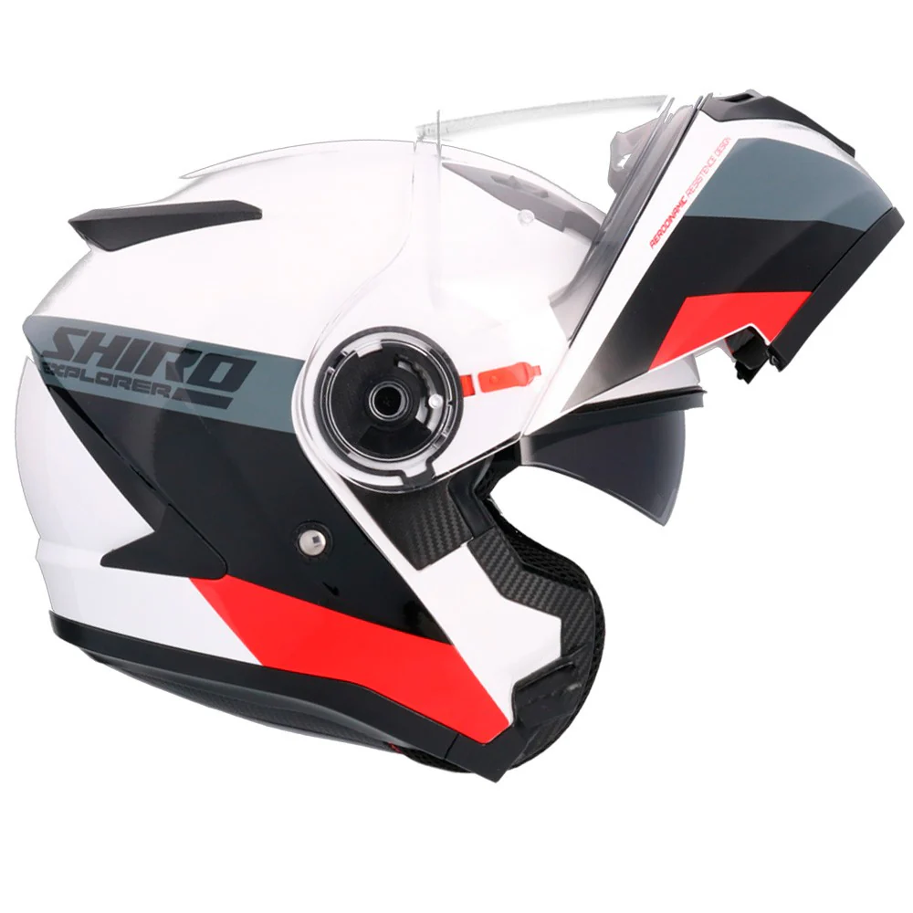 SHIRO EXPLORER MAVERICK HELMET - WHITE / RED