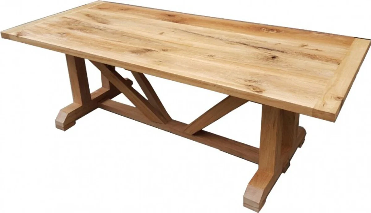 Luxury solid wood dining table solid oak 240cm Imperial - heavy version