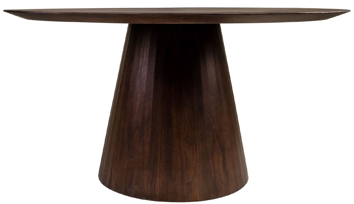 Luxury dining table dark brown Ø 150 x H. 76 cm - Round solid wood kitchen table - Dining room furniture - Kitchen furniture - Luxury furniture - Luxury furnishings